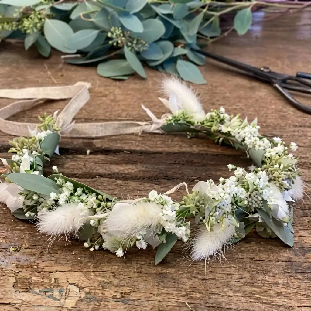 Haarkranz für die Hochzeit.